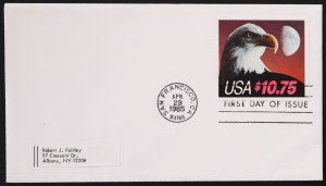 U.S. Used #2122 $10.75 Express Mail Eagle First Day Cover. Choice!