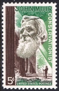 SC#1245 5¢ John Muir Issue (1964) MNH