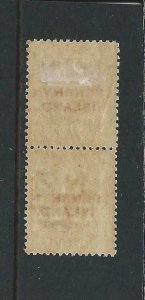 COOK IS/PENRHYN 1917-20 2½d BLUE DUAL PERF PAIR MM SG 24b CAT £45