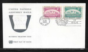 United Nations NY 69-70 Flushing Meadows Geneva Cachet FDC First Day Cover