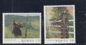 Norway  Scott#  807-808  MNH  (1982 Paintings)