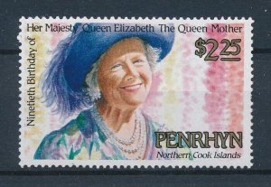 [116794] Penrhyn 1990 Royalty 90th Birthday  Queen's Mother  MNH