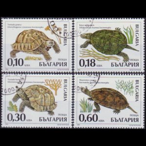 BULGARIA 1999 - Scott# 4093-6 Endang.Turtles Set of 4 CTO