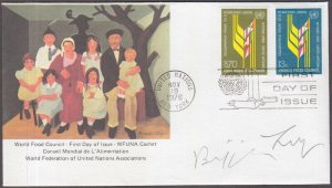 UNITED NATIONS Sc # 280 & GENEVA # 63 on ONE FDC WORLD FOOD COUNCIL