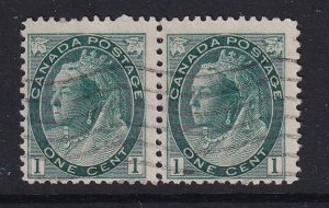Canada   #75  used  1898  Queen Victoria  1c  pair