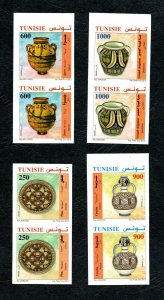 2012- Tunisia - Imperforated pair- Tunisian traditional pottery -Set 4  v.MNH** 