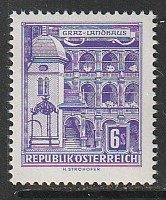 1960 Austria - Sc 629 - MNH VF - 1 single - County seat, Graz