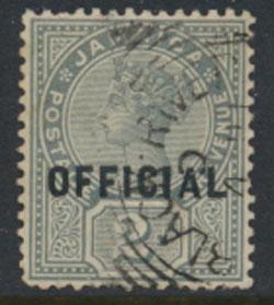 Jamaica SG O5  Used  OFFICIAL  Opt O2  Grey  see details