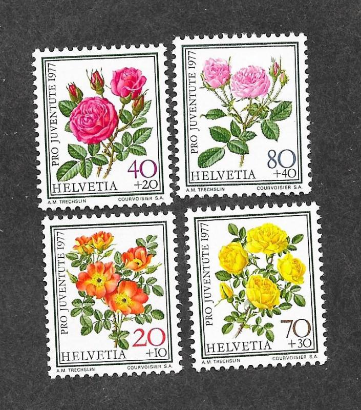 Switzerland B451-B454 Mint NH Flora Fauna Flowers!