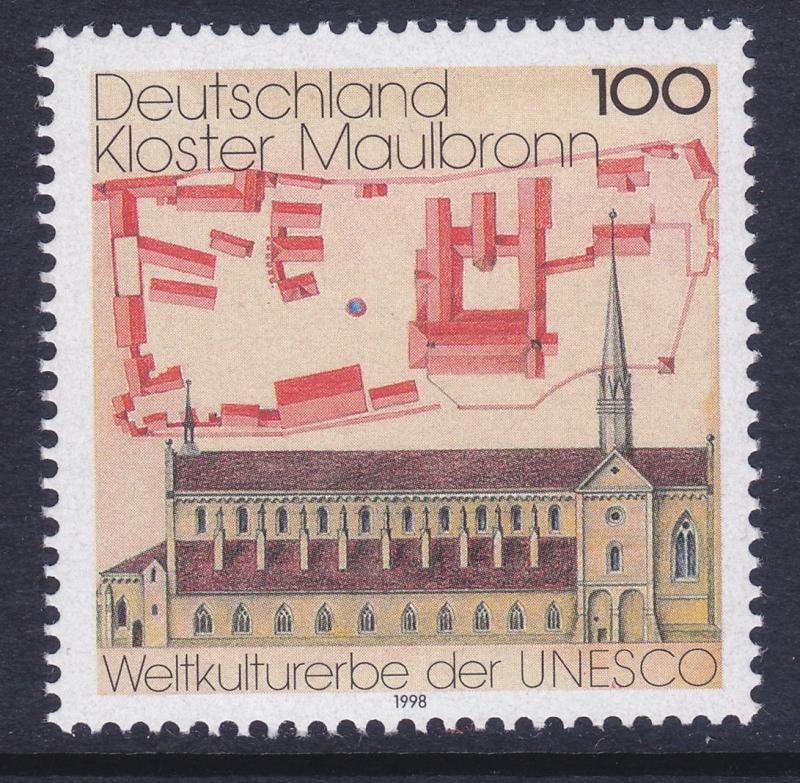 Germany 1987 MNH 1998 Cistercian Monastery Maulbronn - UNESCO Issue VF