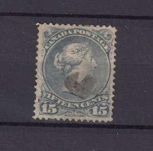 Canada QV 1868 15c Slate Large Head SG56 Fine Used BP9400