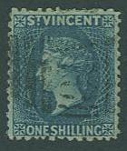 St Vincent SC# 6 (SG#9) Queen Victoria, 1 Shilling, used