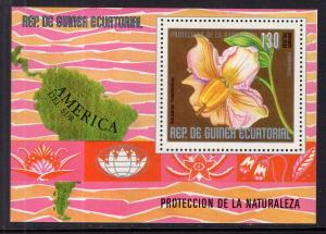 Equatorial Guinea 76159 Flowers Souvenir Sheet MNH VF