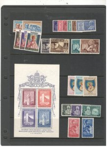 VATICAN COLLECTION ON STOCK SHEET, ALL MINT