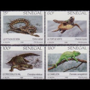 SENEGAL 1991 - Scott# 914-7 Reptiles Set of 4 NH