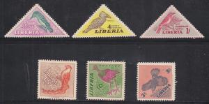 LIBERIA SC# 341-6 F-VF MNH 1953