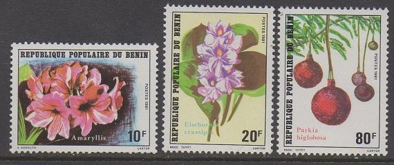 Benin 1981 Flowers VF MNH (506-8)