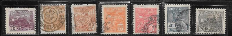 Brazil #265-271 Types of 1920-22 Wmk 193 (U) CV $54.00