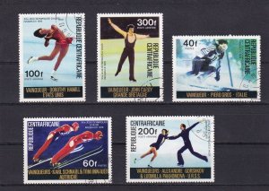 SA17a Central African Republic 1976  Winter Olympic Games used stamps