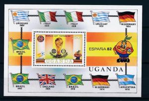 [59464] Uganda 1982 World Cup Soccer Football Spain MNH Sheet