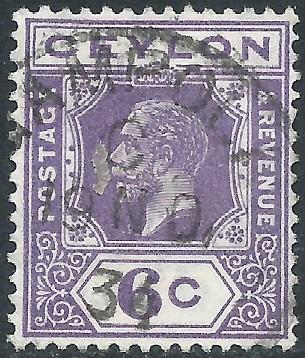 Ceylon, Sc #231, 6c Used