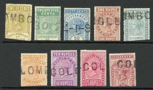 Ceylon Telegraphs SGT139/47 1894 De La Rue Set Cat 25.5