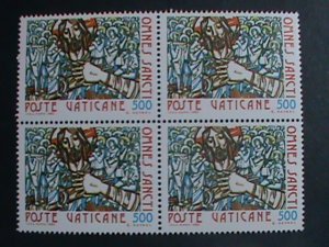 VATICAN 1980 SC#679-80 FEAST OF ALL SAINTS -MNH-BLOCK OF 4 VERY FINE