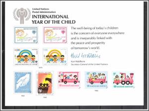 UN New York #SC15 Year of The Child Souvenir Card