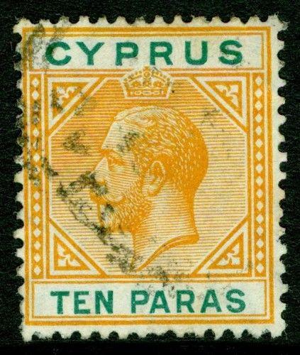 CYPRUS SG74, 10pa orange & green, FINE USED.