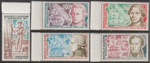 EDSROOM-16768 New Caledonia C114-C118 MNH 1974 Captain Cook & Explorers CV$23