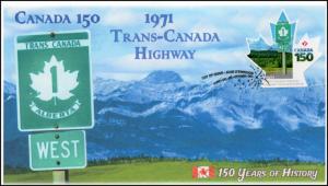 CA17-032, 2017, Canada 150, 1971 Trans-Canada Highway, Day of Issue, FDC