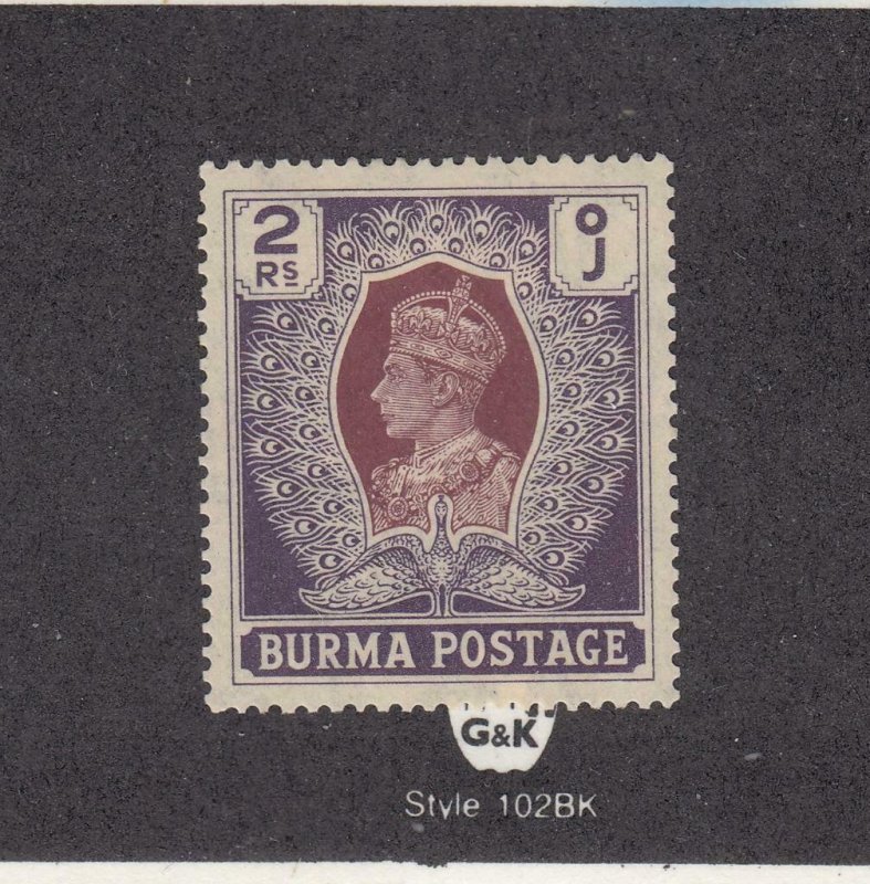 BURMA # 31 VF-MLH KGV 2r CAT VALUE $16