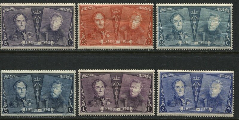 Belgium 1925 Anniversary various stamps 15 centimes to 2 francs mint o.g. hinged