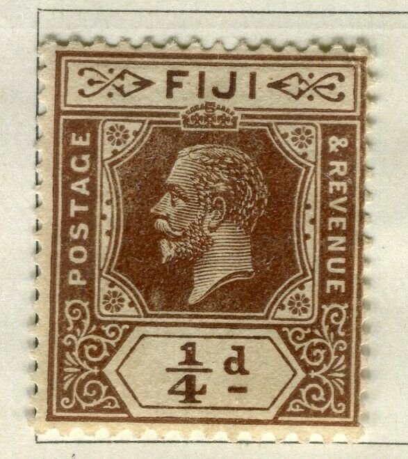 FIJI; 1922-27 early GV issue fine Mint hinged 1/4d. value