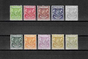 BRITISH EAST AFRICA 1896/1901 SG 65/74 MINT £138.50