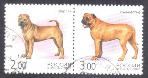 RUSSIA SC# 6694B,C USED 2r,3r 2002