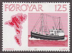 Faroe Islands 25  Inland Fishing Cutter 1977