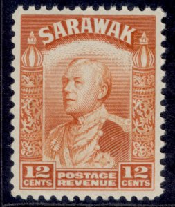 SARAWAK GV SG114a, 12c orange, NH MINT.