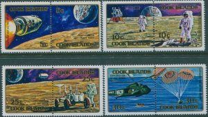 Cook Islands 1972 SG383-390 Apollo Moon Landing set MNH