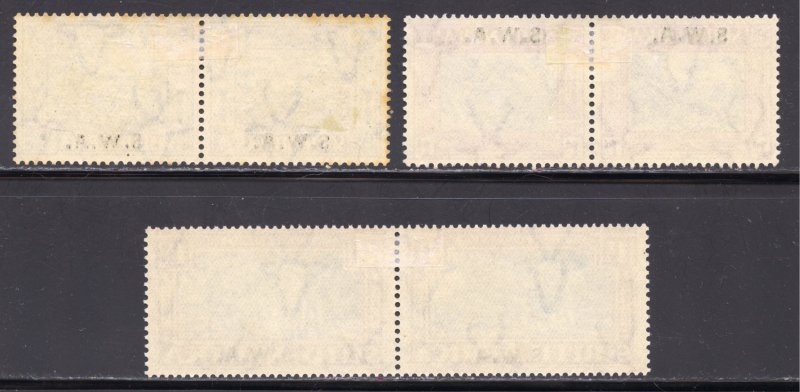 South West Africa Scott B5-B7 Unused HROG- 1938 Voortrekker Centenary Overprints