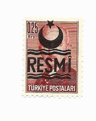 Turkey 1957 - M - Scott #O24B *