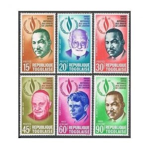 Togo 665-668,C102-C103, C103a, MNH. Mi 685-690, Bl.38. Human Rights Year-1969.