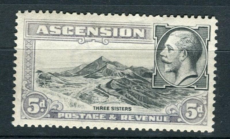 ASCENSION; 1930s early GV MISSING COLOUR VARIETY 5d. mint , Blue Colour Missing