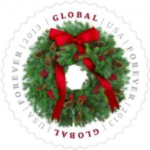 2013 $1.10 Christmas Wreath, Pine Cone, Global Forever Scott 4814 Mint F/VF NH