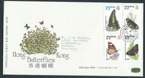 Hong Kong FDC FU SG 380 - 383  - 1979 Butterflies