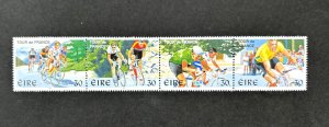 Ireland: 1998, Visit of the Tour de France Cycle Race,   MNH set