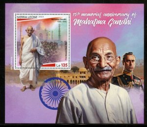 SIERRA LEONE 2023 75th MEMORIAL ANNIVERSARY OF MAHATMA GANDHI S/SHEET MINT NH