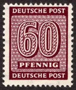 1945, Germany, West Saxony, 60pf, MNH, Sc 14N12