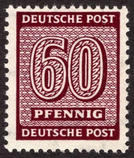 1945, Germany, West Saxony, 60pf, MNH, Sc 14N12