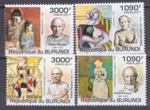 2011 Burundi 2274-2277 130 years to the artist Pablo Picasso 9,50 €